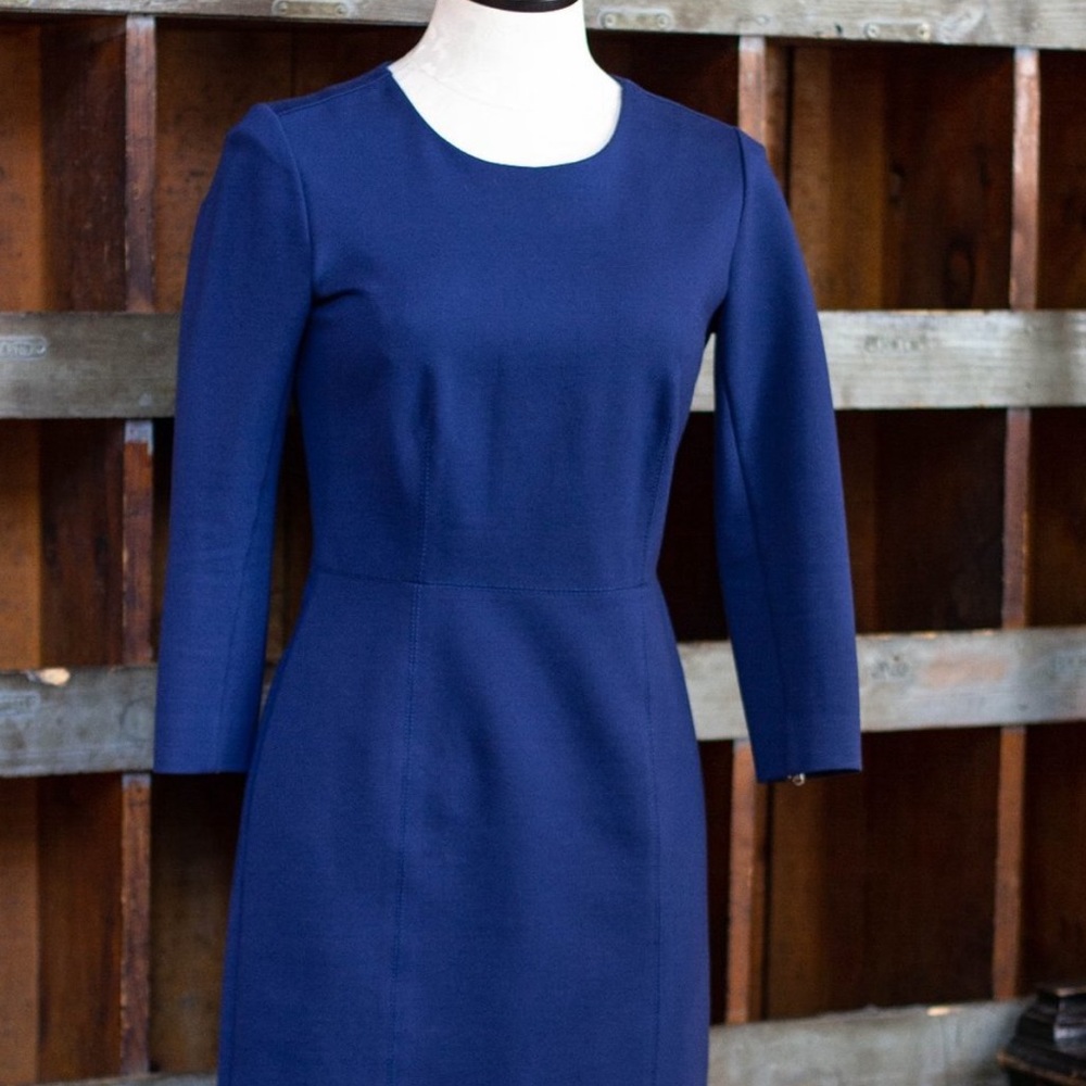 Blue J. Crew Dress with 3/4 Sleeve
